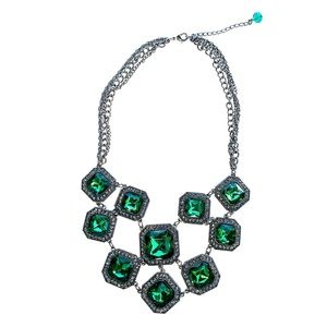 Emerald Stone Statement Necklace